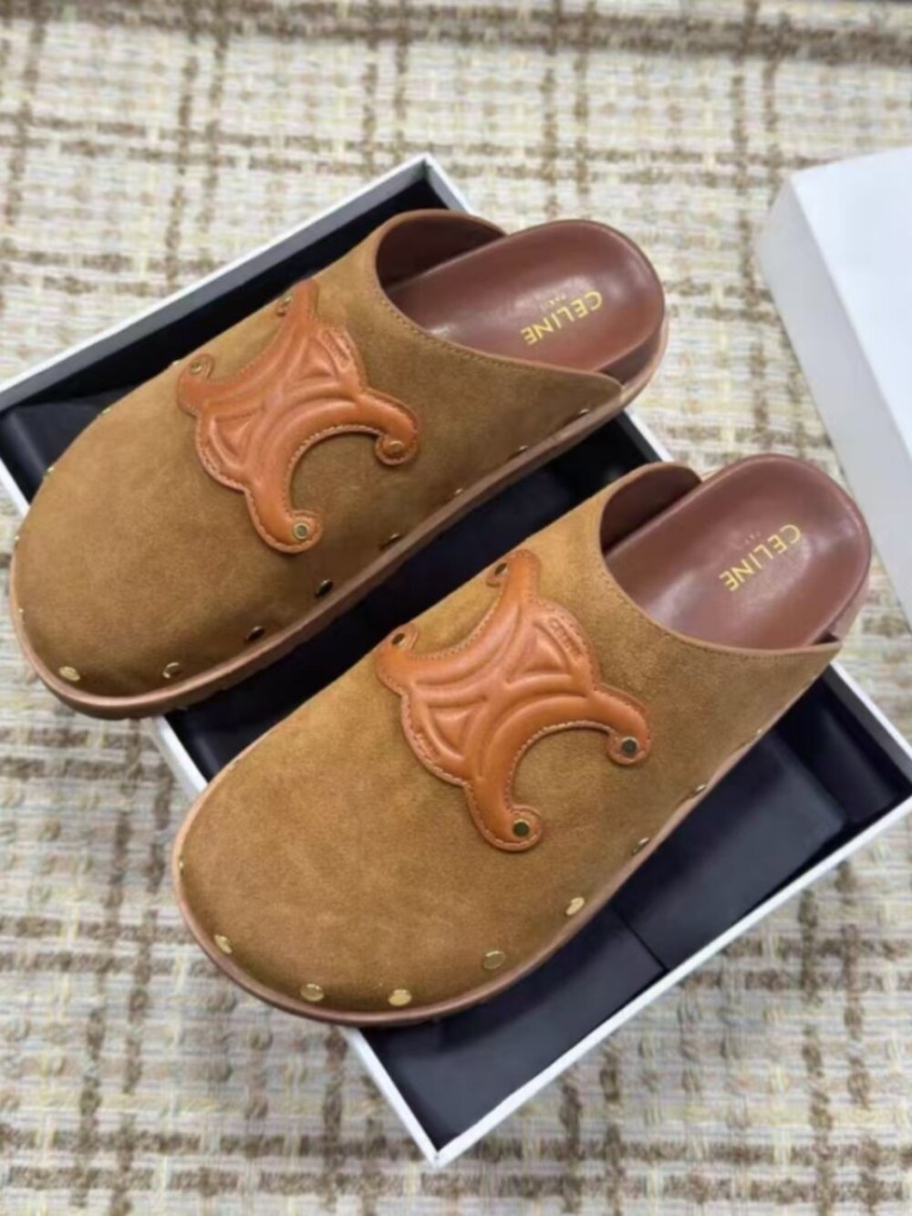 Celine Suede Mules